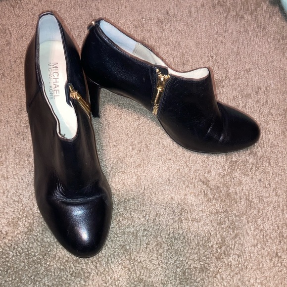 Michael Kors Sammy Napa Black Leather Ankle Boots - Picture 1 of 7